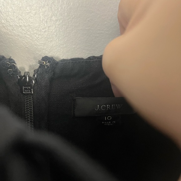 J.Crew black Smocked tie-front dress size 10 - Picture 4 of 10